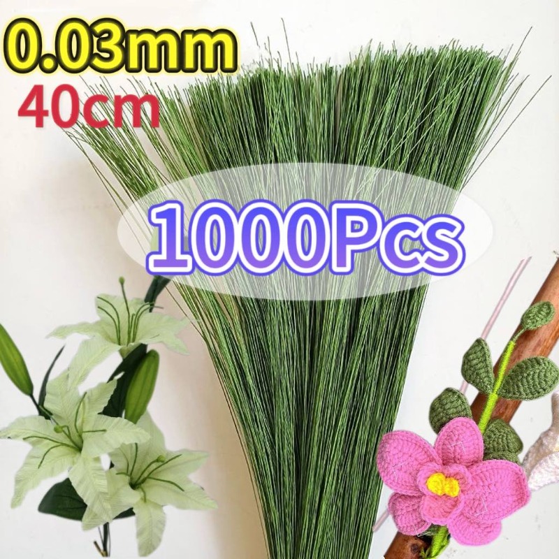 Art Craft Items - 100-1000 stuks papier bloemendraad 0,3 mm