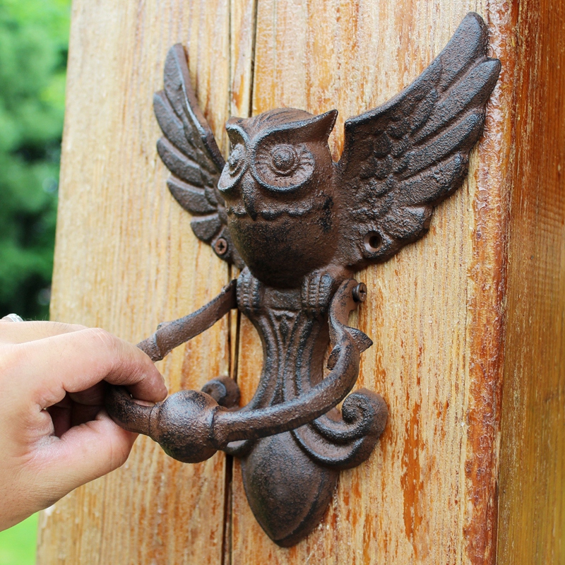 Art Craft Door - Rustieke Uil Gietijzeren Deurklopper Boerderij Accenten