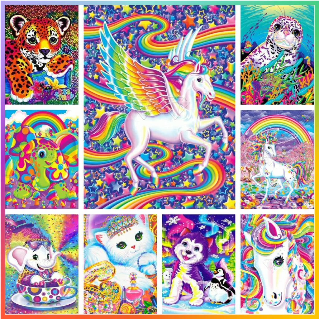 Art Craft Unicorn - 1PC frameloze verf Cartoon Dier Kat