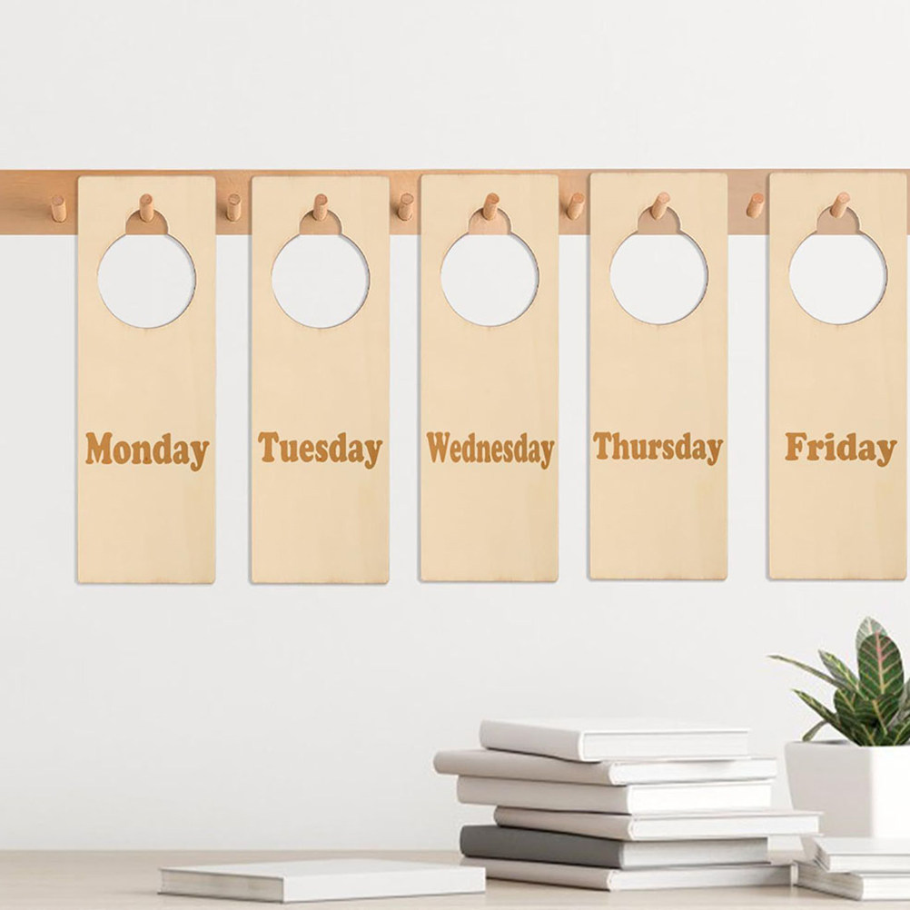 Art Craft Door - 10 stuks onafgewerkte houten deurknop hanger