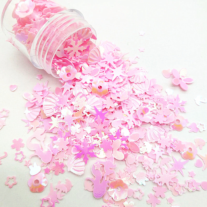 Art Craft Unicorn - 10g roze pailletten mix pailletten voor