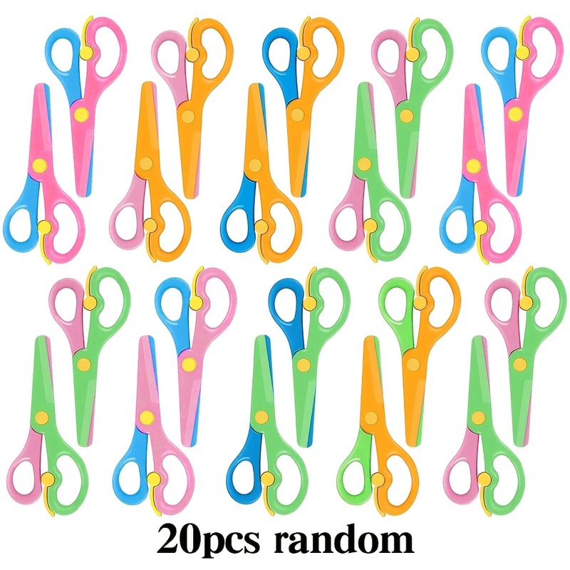 Art Craft Preschool - 10/20 stuks kinderveilige plastic scharen, knutselscharen