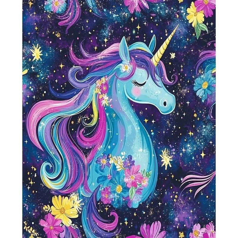 Art Craft Unicorn - PhotoCustom Paarse Eenhoorn Schilderen op nummer