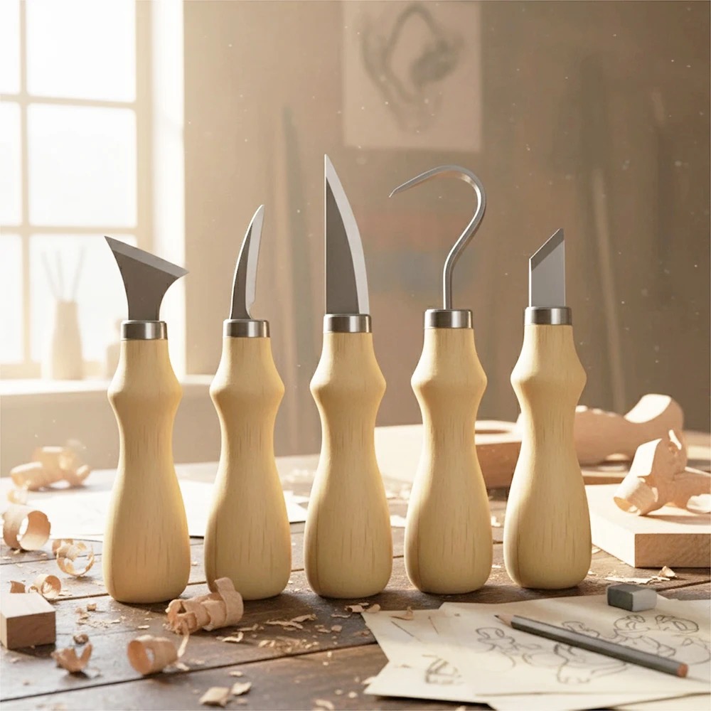 5-delige set houtsnijgereedsch - Art Craft Wood recensie en prijs