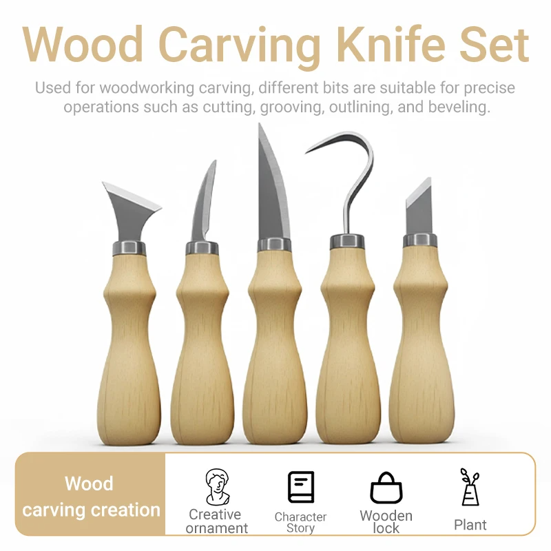 5-delige set houtsnijgereedsch - Art Craft Wood recensie en prijs