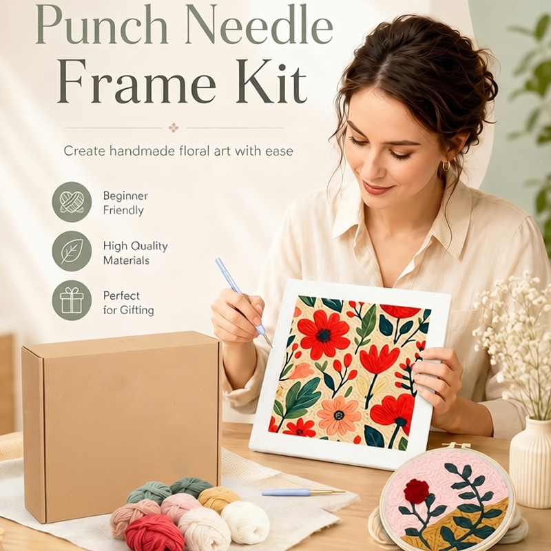 Punch Needle Kit met Frame voo - Art Craft Easy With Paper recensie en prijs