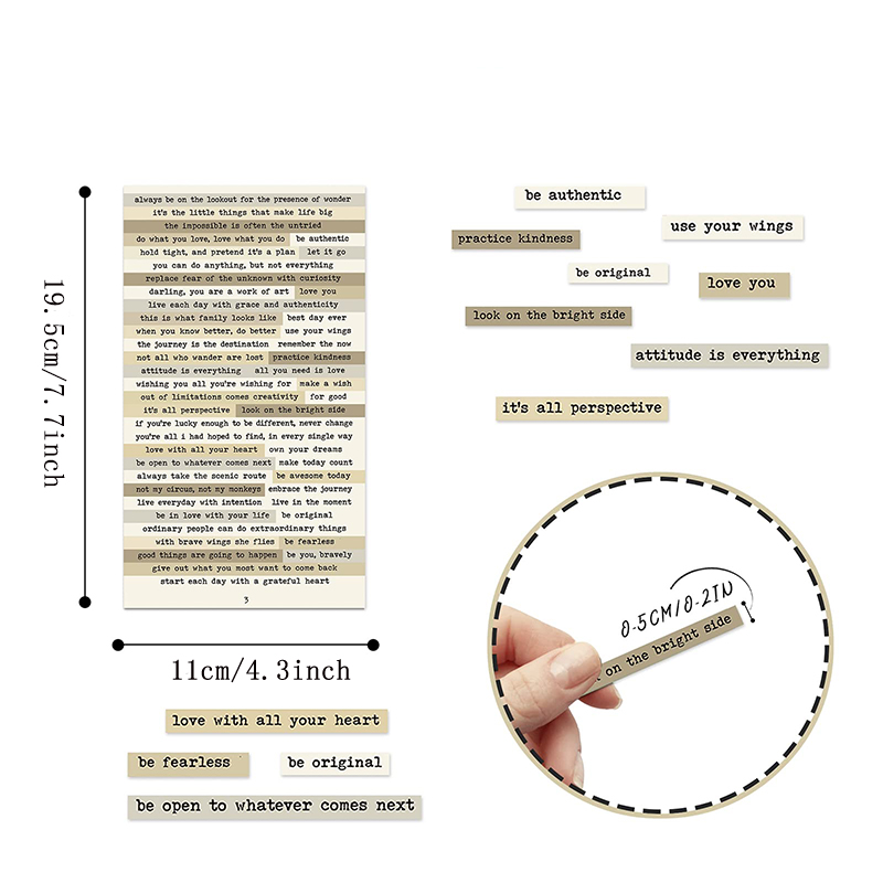 8 stuks bruine notities citaat - Art Craft Journals recensie en prijs