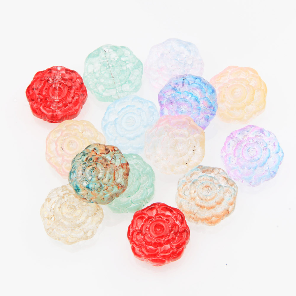 30 stks Glas Rose Bloem Kralen - Art Craft Flower Making recensie en prijs